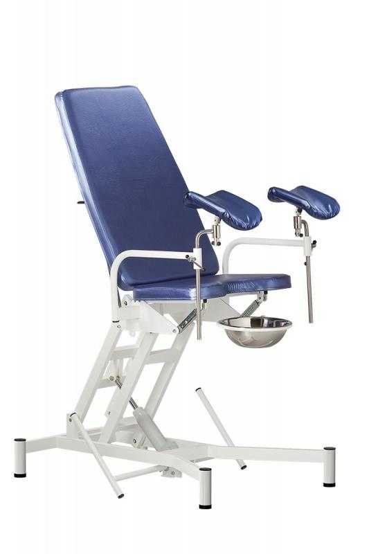Кресло гинекологическое КГг-411-МСК с регулировкой высоты гидроприводом, регулировкой спинки пневмоприводом, механической регулировкой сидения (код МСК-411)